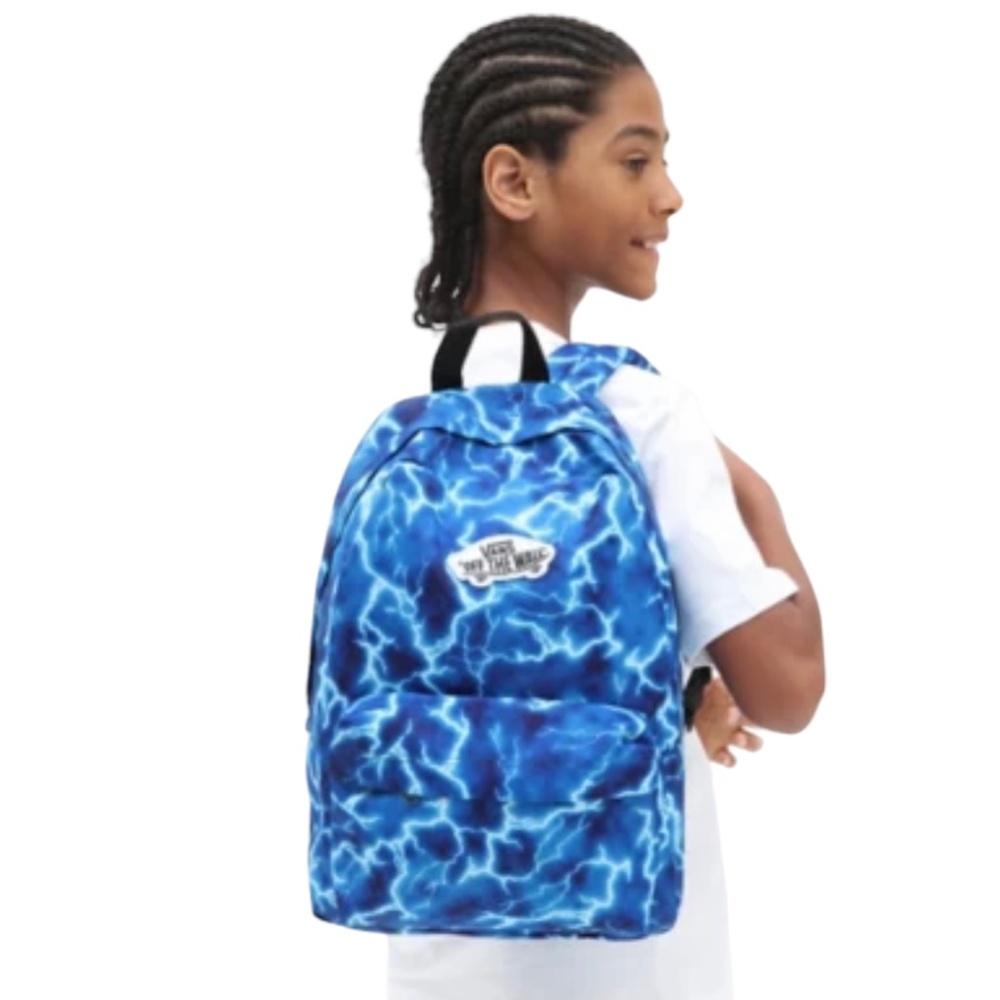 VANS Old Skool Backpack Boys' Blue Skateboard Bag Logo VN0002TLAMQ - Picture 5 of 6